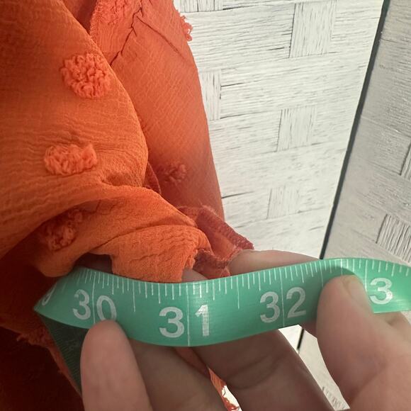 Cato women’s cardigan cover-up sheer orange feminine fall Fairycore plus size - Picture 10 of 12